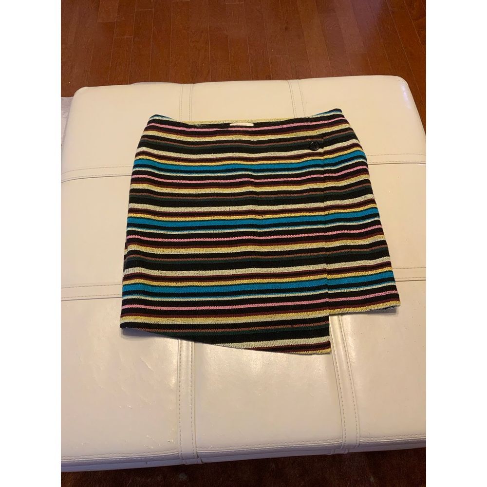 Tulle Vintage Style,‎ Wrapped, Striped, Asymmetrical, Mini Skirt size Medium